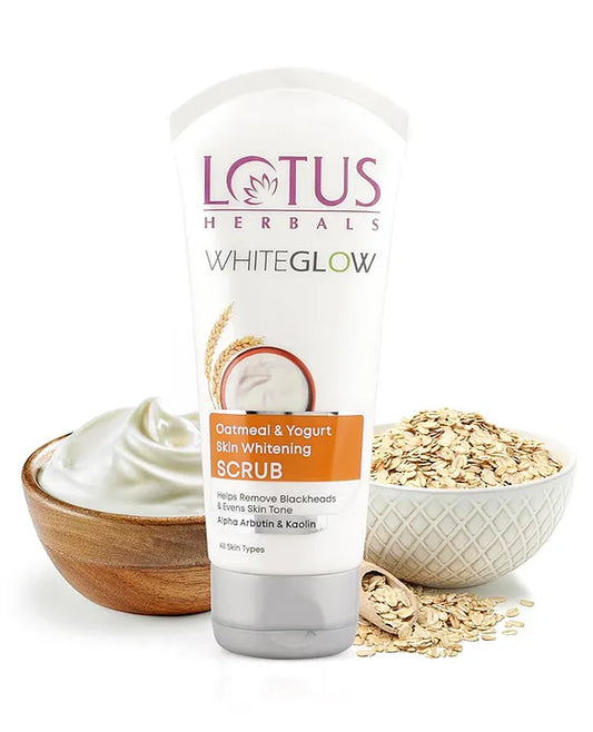 Lotus Herbals Oatmeal & Yogurt Skin Whitening Face Scrub / 50g