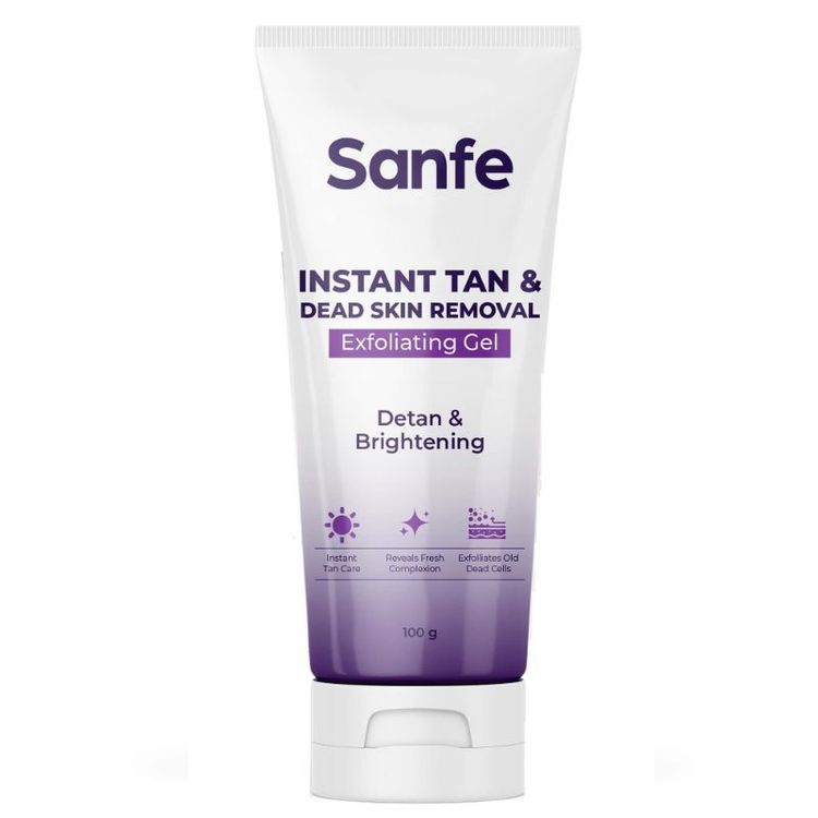 Sanfe Instant Tan & Dead Skin Removal Exfoliating Gel, Removes Dead Skin Body Scrub AHA Exfoliation
(100 g)
