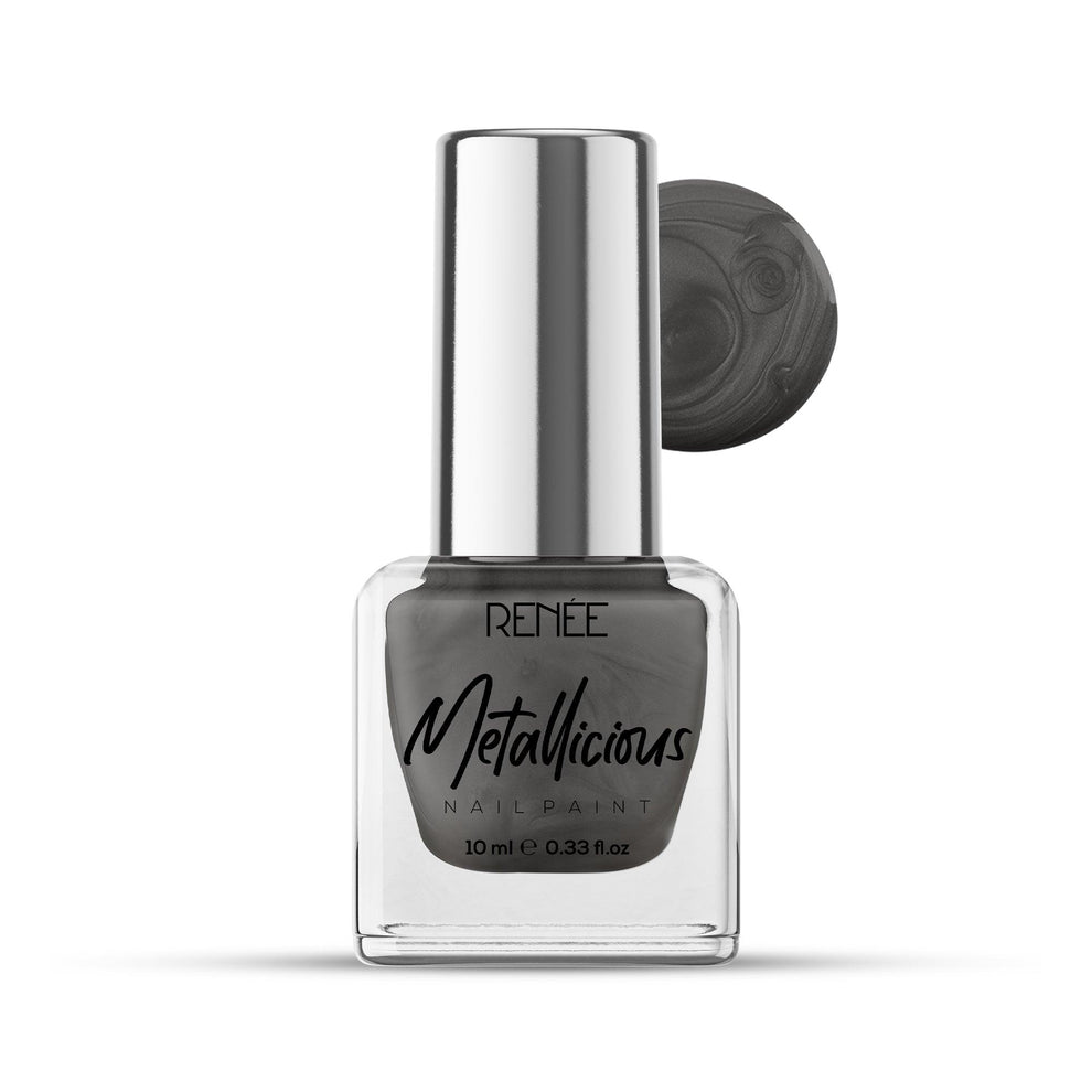 RENEE Metallicious Nail Paint (03 Shadow Grey)
