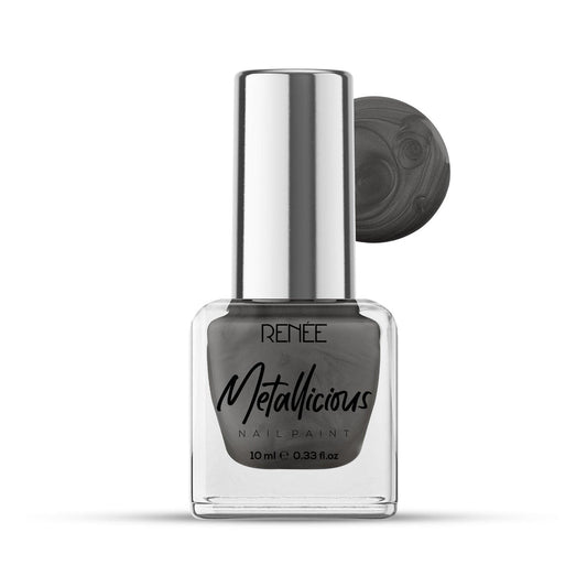 RENEE Metallicious Nail Paint (03 Shadow Grey)