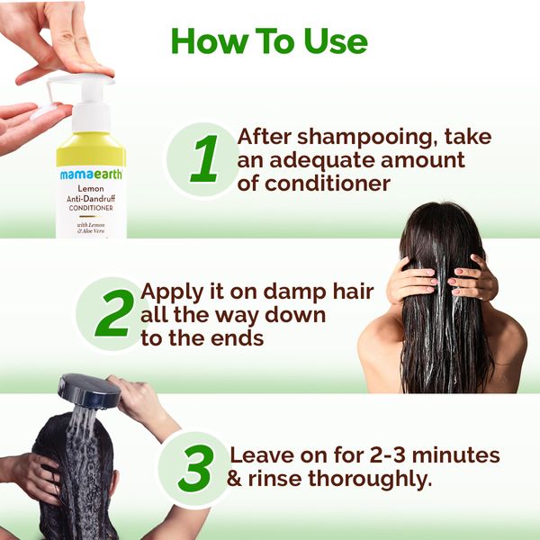 Mamaearth Lemon Anti-Dandruff Conditioner with Lemon & Aloe Vera for Itchy & Flaky Scalp - 250 ml