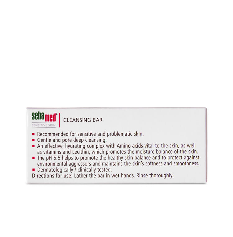 Sebamed Cleansing Bar, pH5.5, Gentle, Non Drying
(100g)