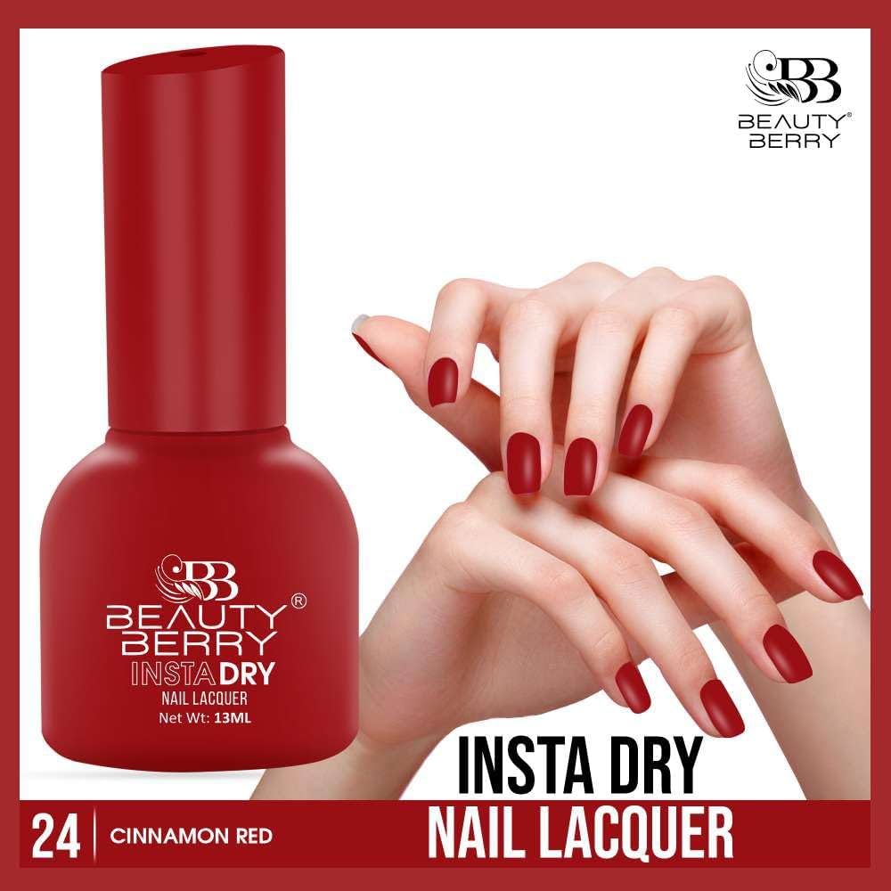 Beauty Berry Insta Dry Nail Lacquer (CINNAMON RED -24)