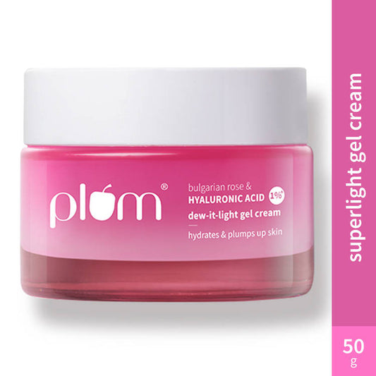 Plum Bulgarian Rose And 1% Hyaluronic Acid Dew-It-Light Gel Cream (50g)