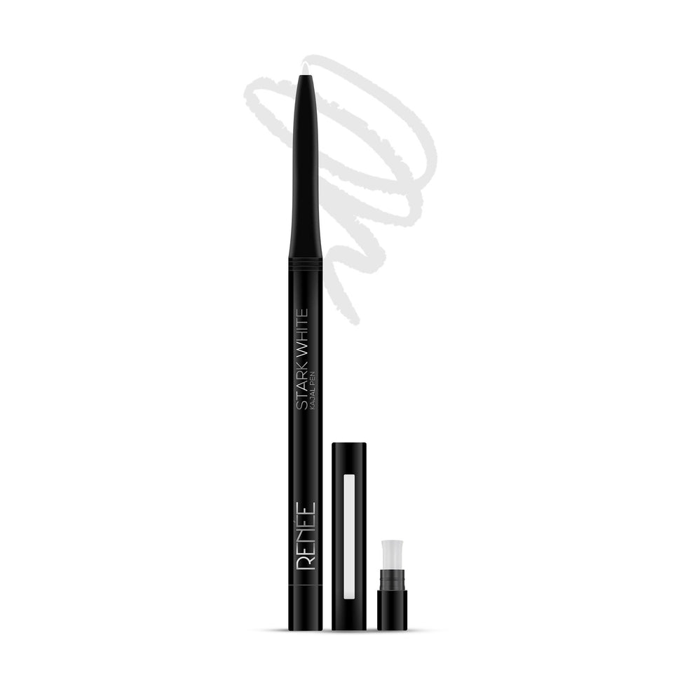RENEE Stark White Kajal Pen with Sharpener