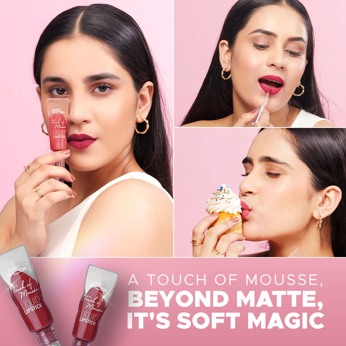 Hilary Rhoda Touch Of Mousse Lipstick (Little Peachy 02)