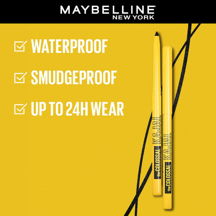 Maybelline  The Colossal Kajal, Smudgeproof & Waterproof (Deep Black)