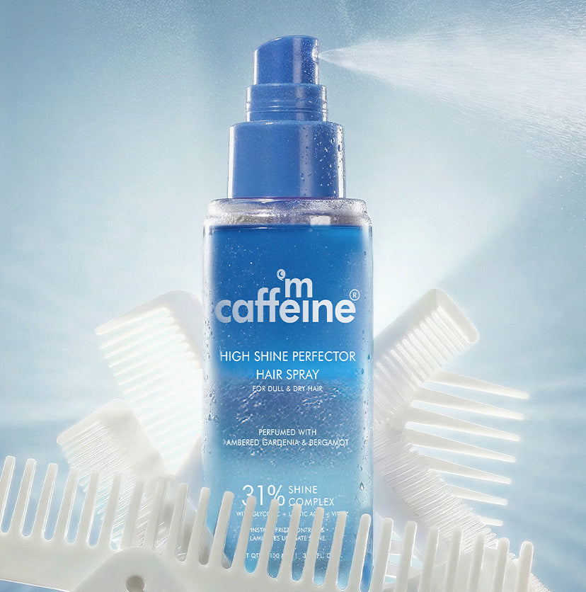 Mcaffeine Anti-Frizz Perfume Hair Spray, 31% Shine Complex For Instant Gloss