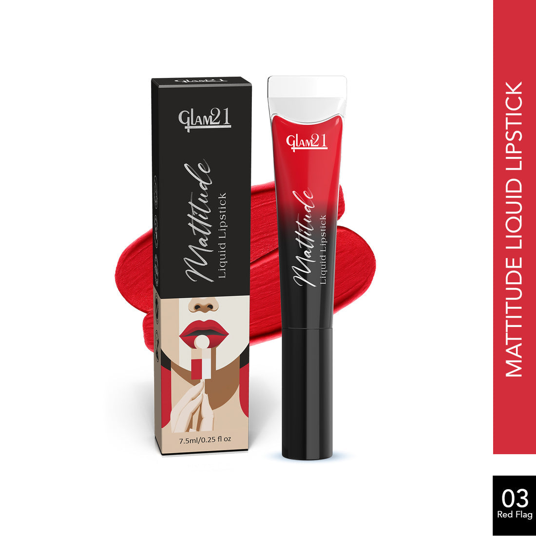 Glam21 Mattitude Lipstick (03Red Flag)