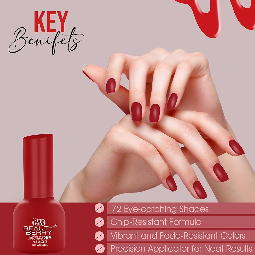 Beauty Berry Insta Dry Nail Lacquer (RUBY-37)