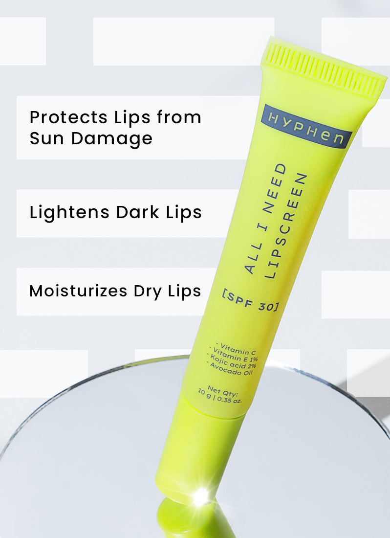 Hyphen Brightening lip balm spf30 - 2% kojic acid, vitamin c & 1% vitamin e - 10g