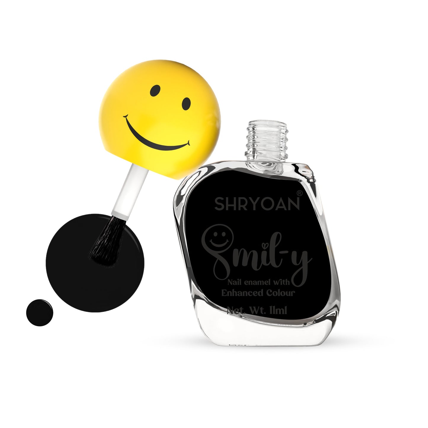 Shryoan Ultra Glossy Nail Paint(Charcoal Black)