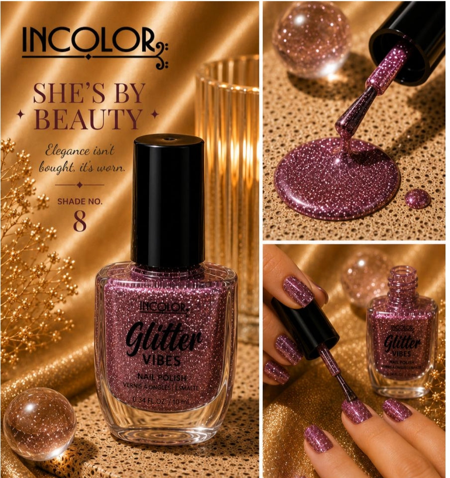 Incolor Glitter Vibes Nail Paints/ 08
