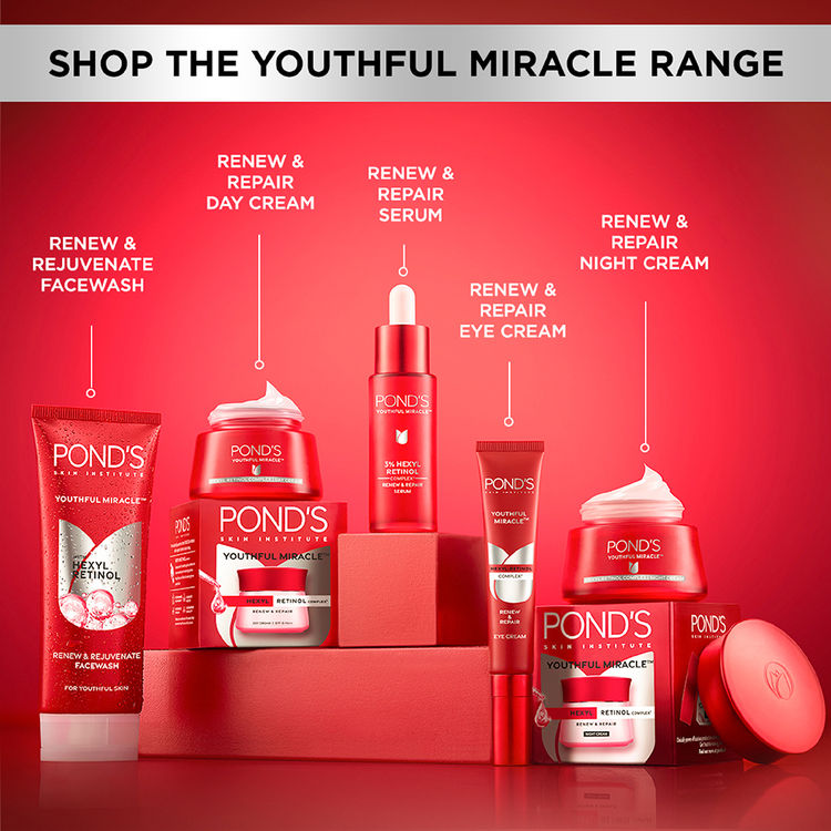 Ponds Age Miracle Anti Aging Day Cream With 10% Retinol-C Niacinamide & Collagen B3 Complex SPF 15 PA++
(50g)