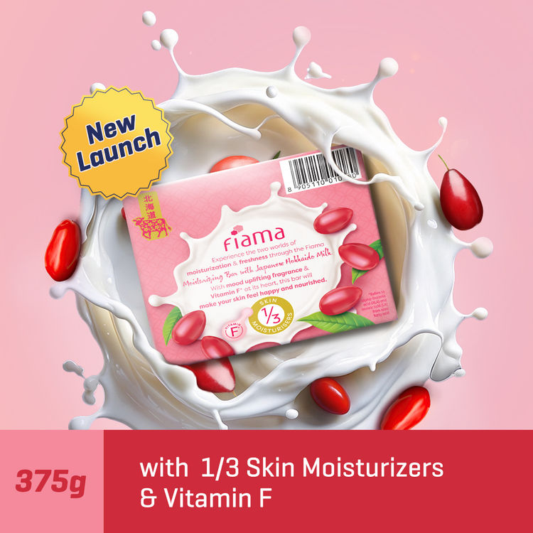 Fiama Japanese Hokkaido Milk & Goji Berry Moisturizing Soap Bars - Pack of 3
(375g)