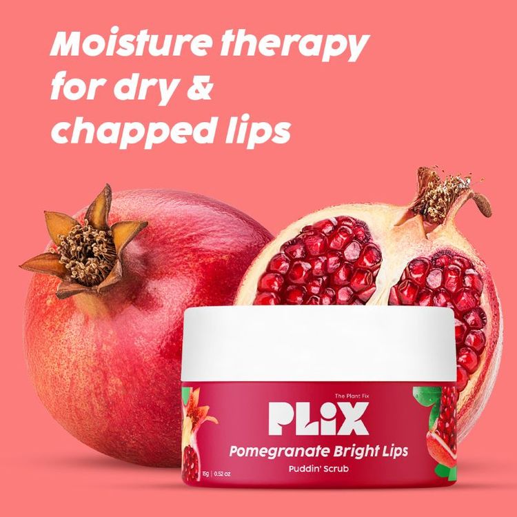 Plix Pomegranate Lip Exfoliating Scrub For Dark, Dry & Chapped Lips, With Cocoa Butter & Vitamin E
(15g)