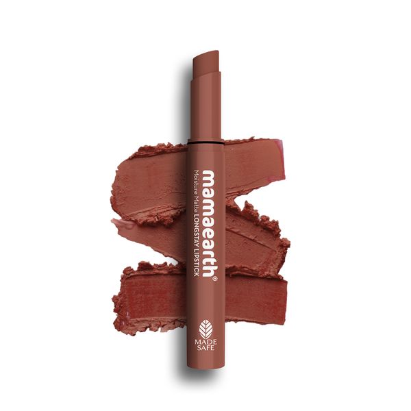 Mamaearth Moisture Matte Longstay Lipstick with Avocado Oil & Vitamin E (Espresso Brown)