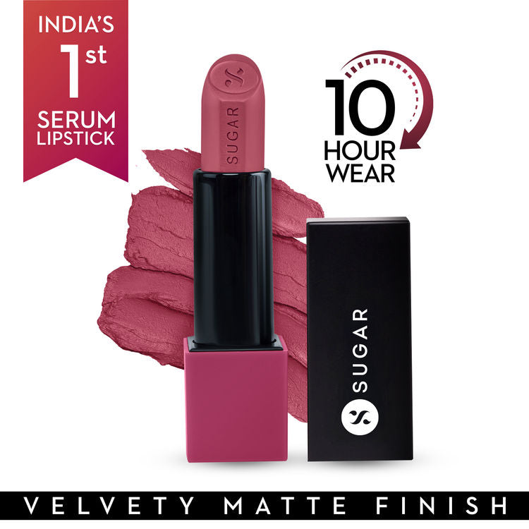 SUGAR Glide Peptide Serum Lipstick with Vitamin E (05 Parisian Pink)