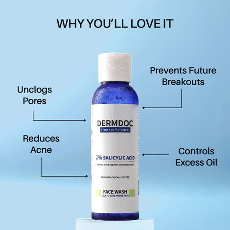 DERMDOC 2% Salicylic Acid Face Wash (120 ml)