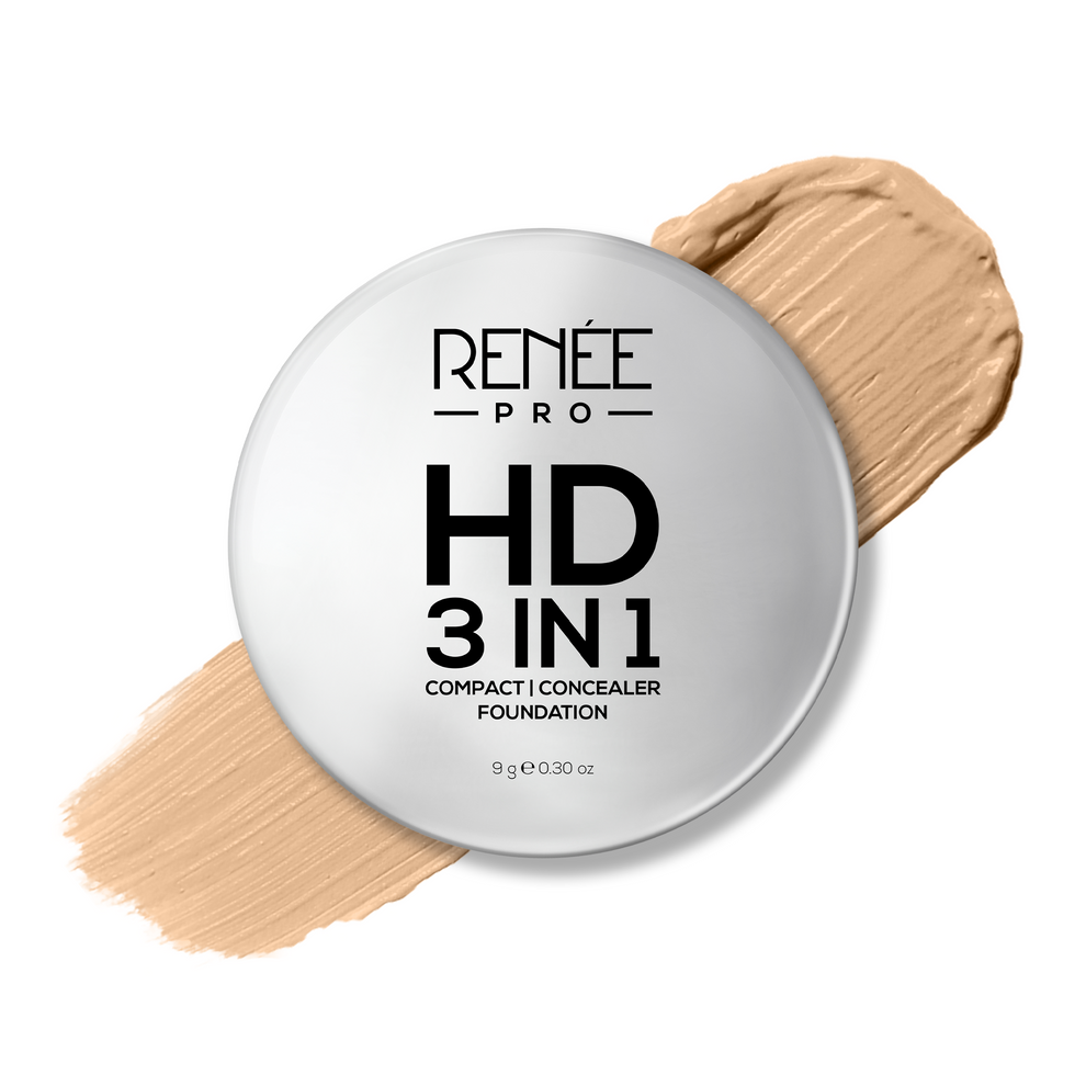 RENEE Pro HD 3-IN-1 Compact, Works as Concealer, Foundation & Powder With SPF 20 (Ivorie)