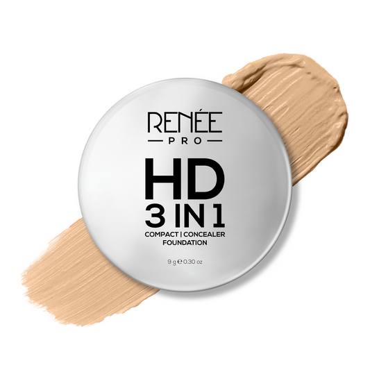 RENEE Pro HD 3-IN-1 Compact, Works as Concealer, Foundation & Powder With SPF 20 (Ivorie)