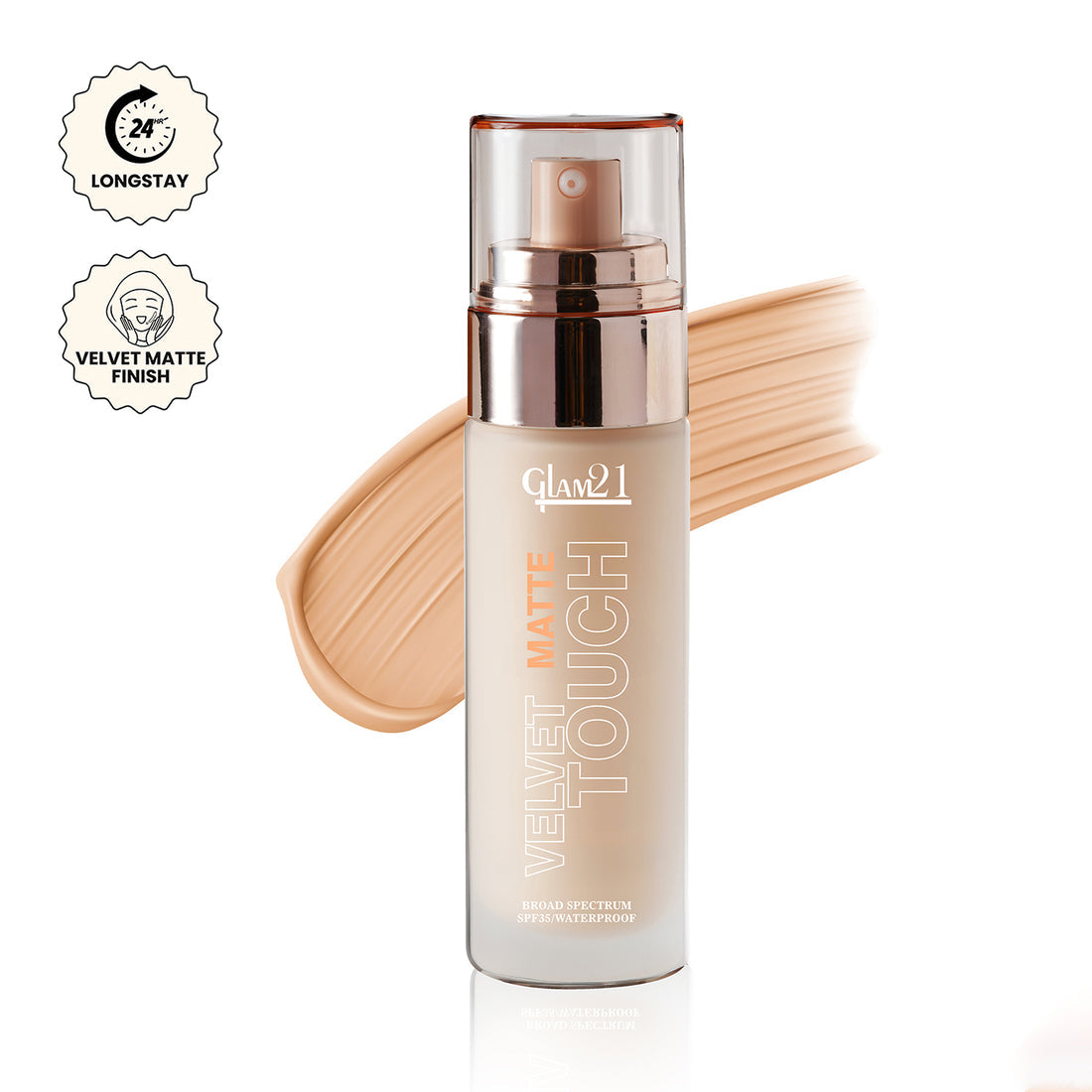Glam21 Velvet Touch High Coverage Foundation (04Almond)