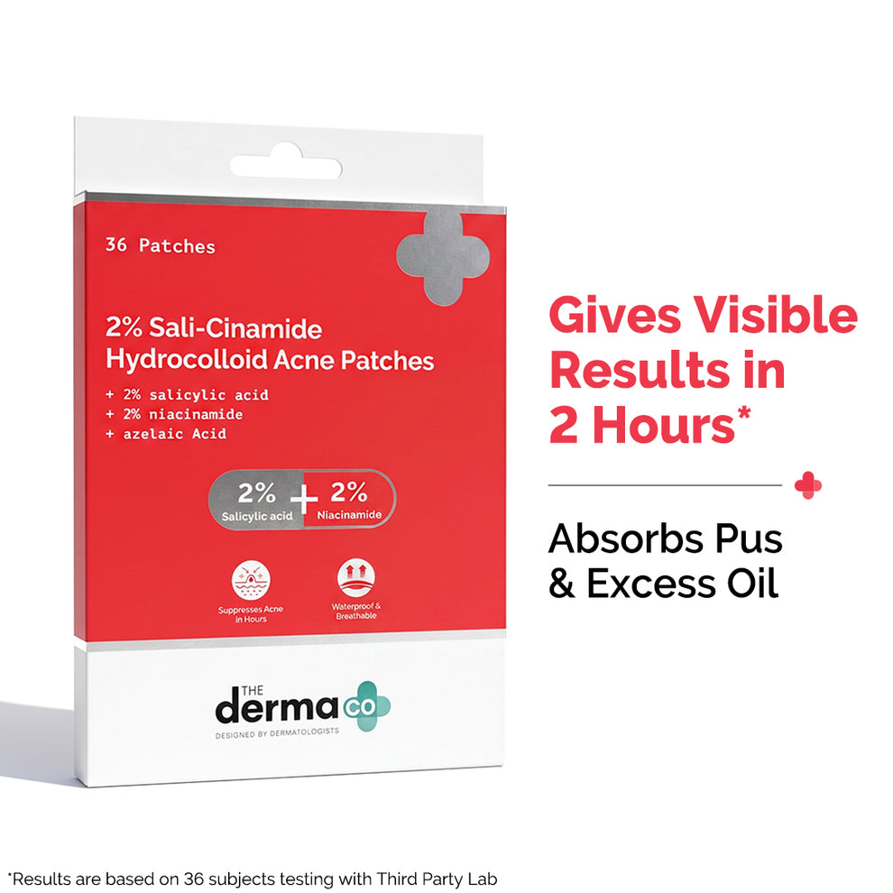 The Derma Co 2% Sali-Cinamide Hydrocolloid Acne Patches - 36 Patches