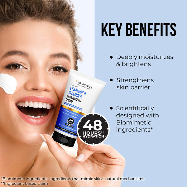 Dr. Sheth's Ceramide & Vitamin C Moisturizing Cream - 50g