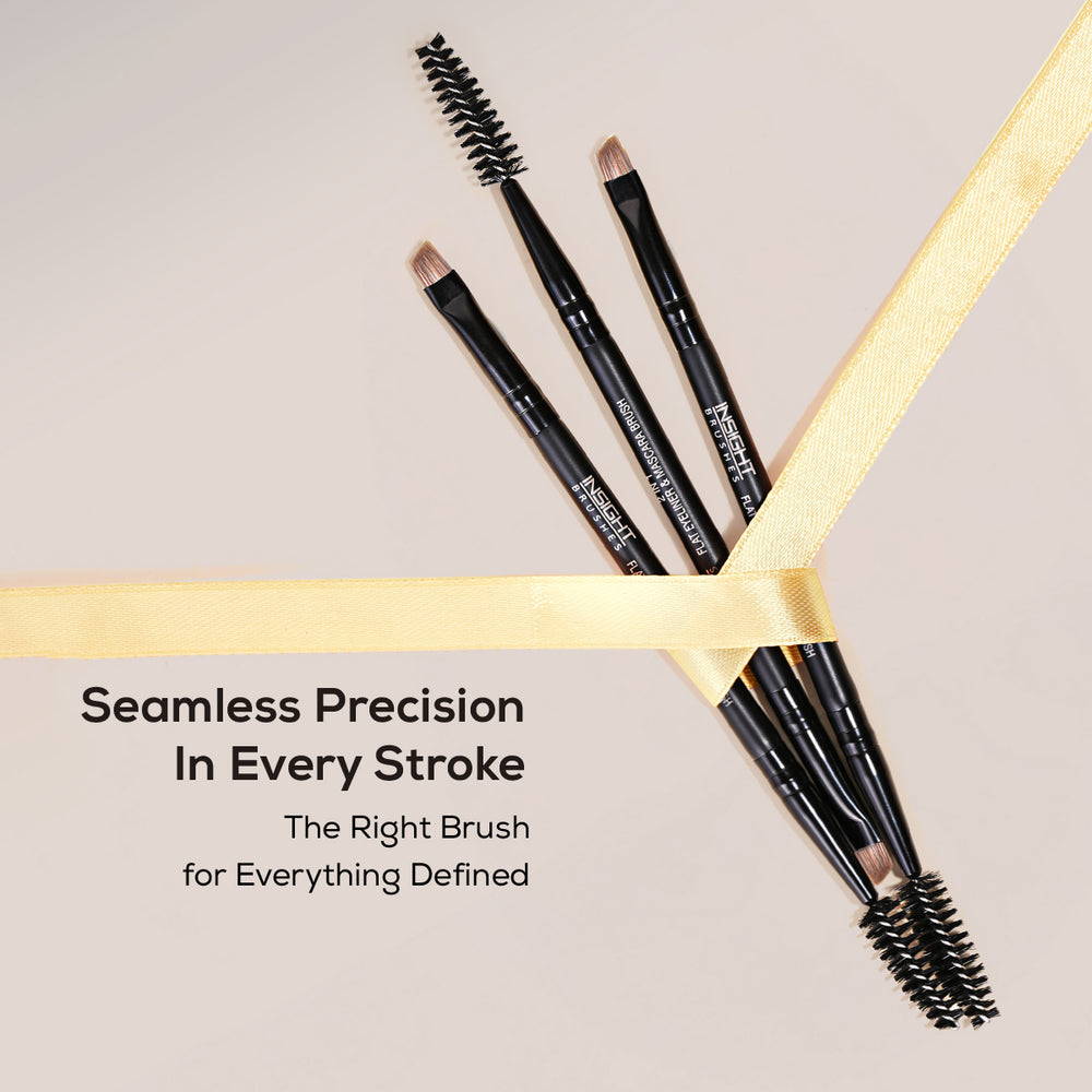 Insight professional Flat Eyeliner & Mascara Brush (2IN1)