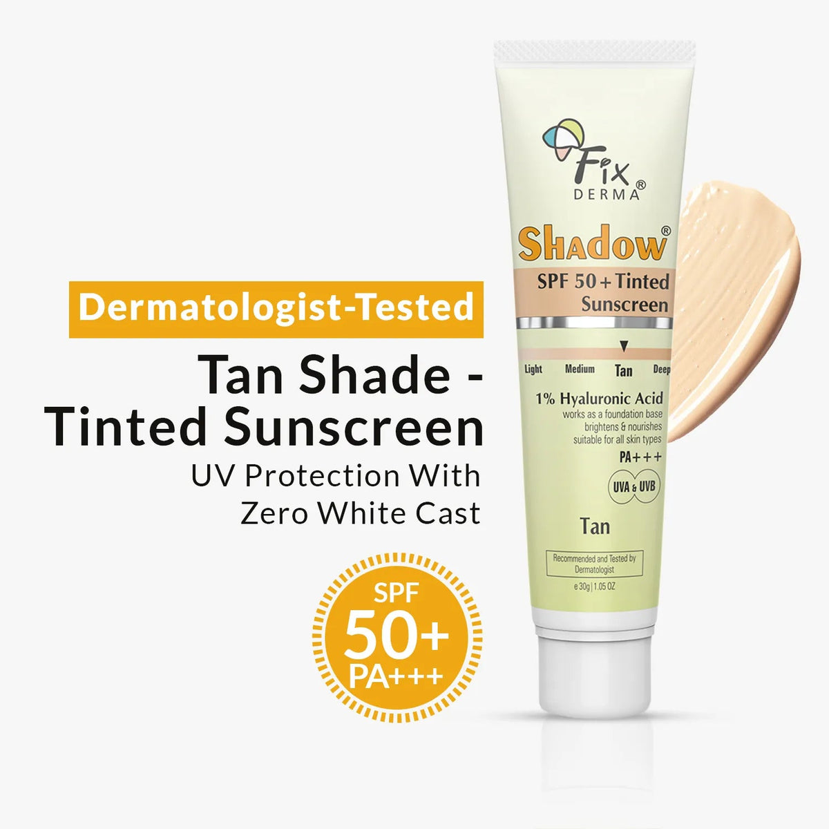 Shadow SPF 50+ Tinted Sunscreen |Tan