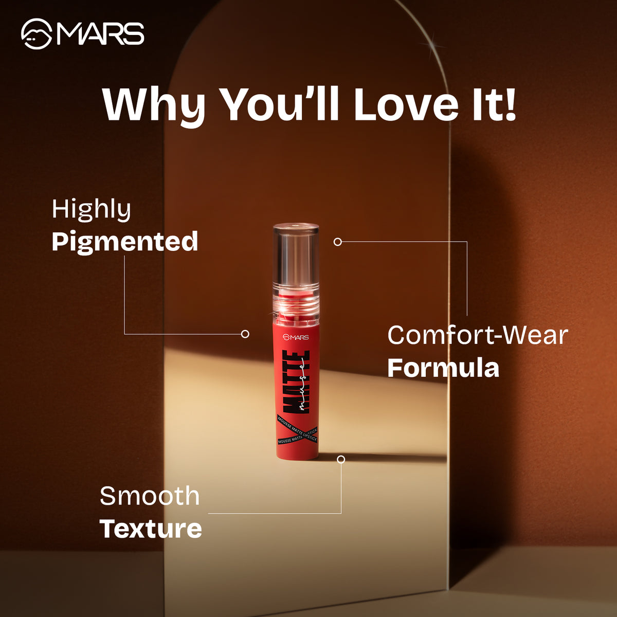 Mars Matte Muse | Mousse Lipstick (12 love lady)