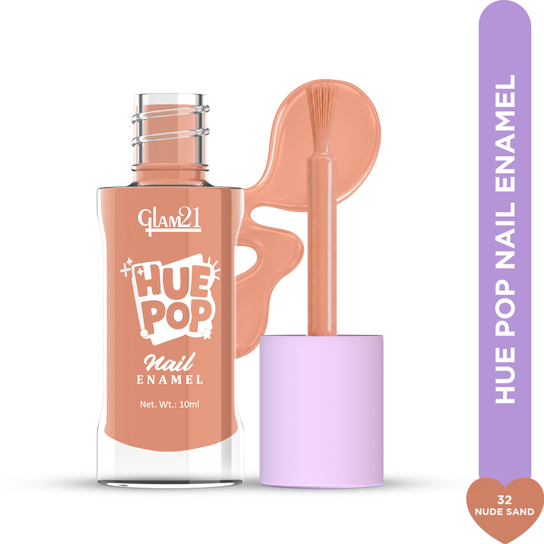 Glam21 Hue Pop Nail Paint / 32 Nude Sand