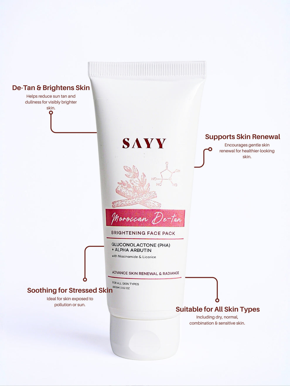SAYY Moroccan De-Tan Brightening Face Pack 100g