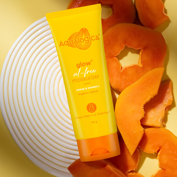 Aqualogica Glow+ Oil Free Moisturizer with Papaya & Vitamin C for Glowing Skin - 100g