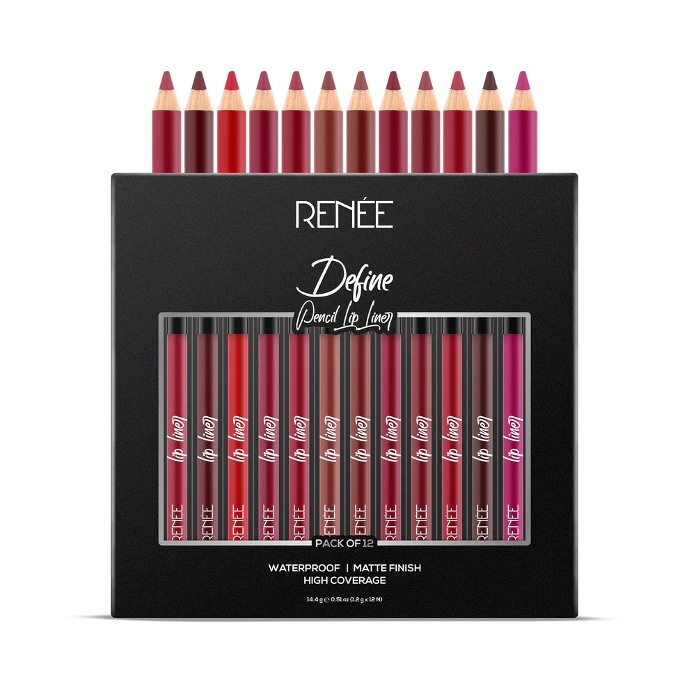 RENEE Define Matte Pencil Lip Liner (Set of 12)