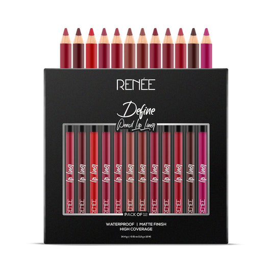 RENEE Define Matte Pencil Lip Liner (Set of 12)