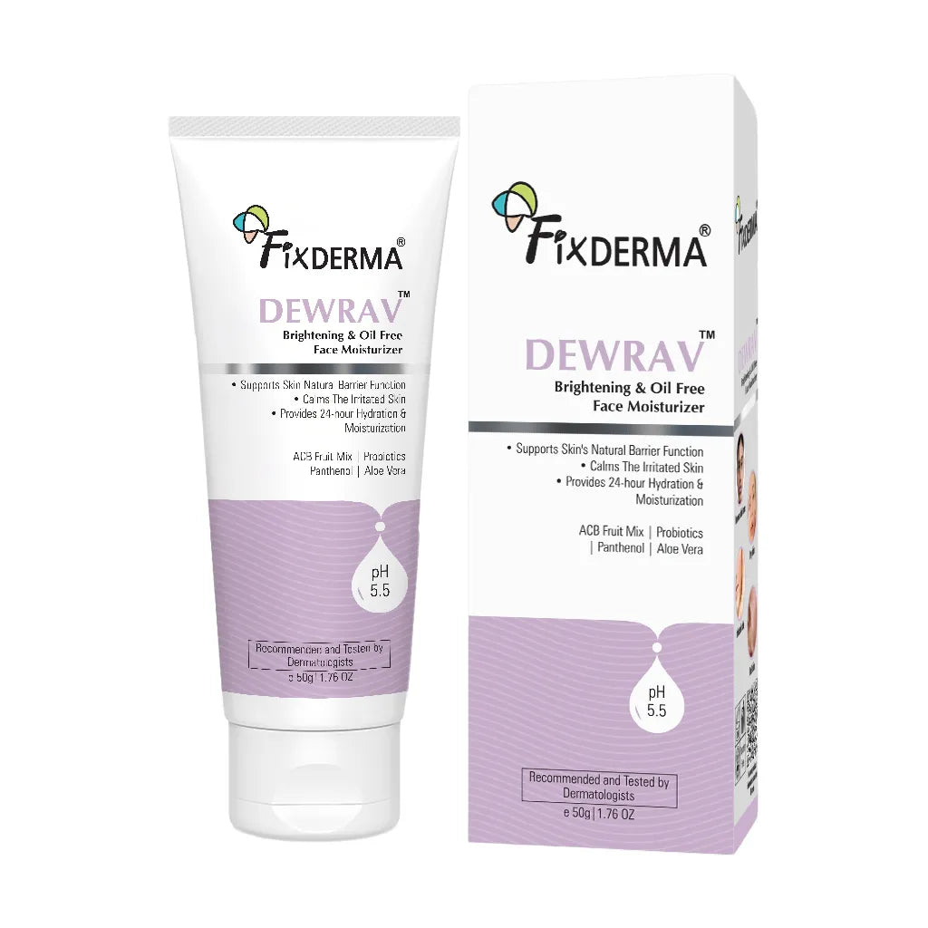 Fixderma Dewrav Brightening & Oil Free Face Moisturizer 50g