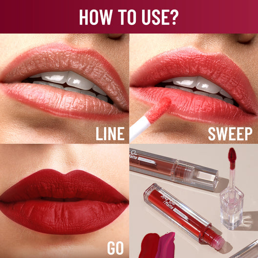 Swiss Beauty Stay On Matte Liquid Lipstick 17(Modest red)