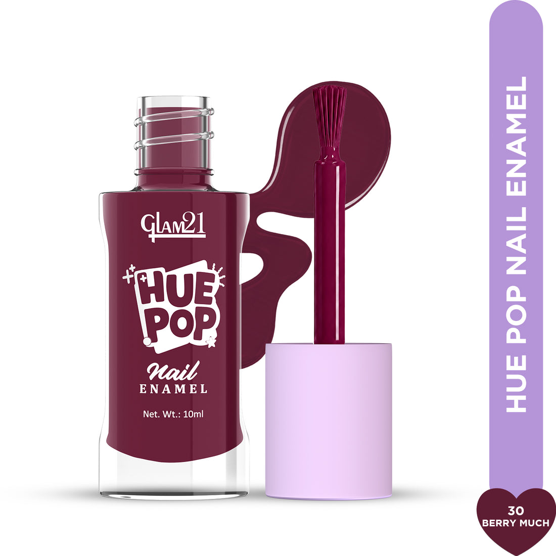 Glam21 Hue Pop Nail Paint / 30 Berry Punch
