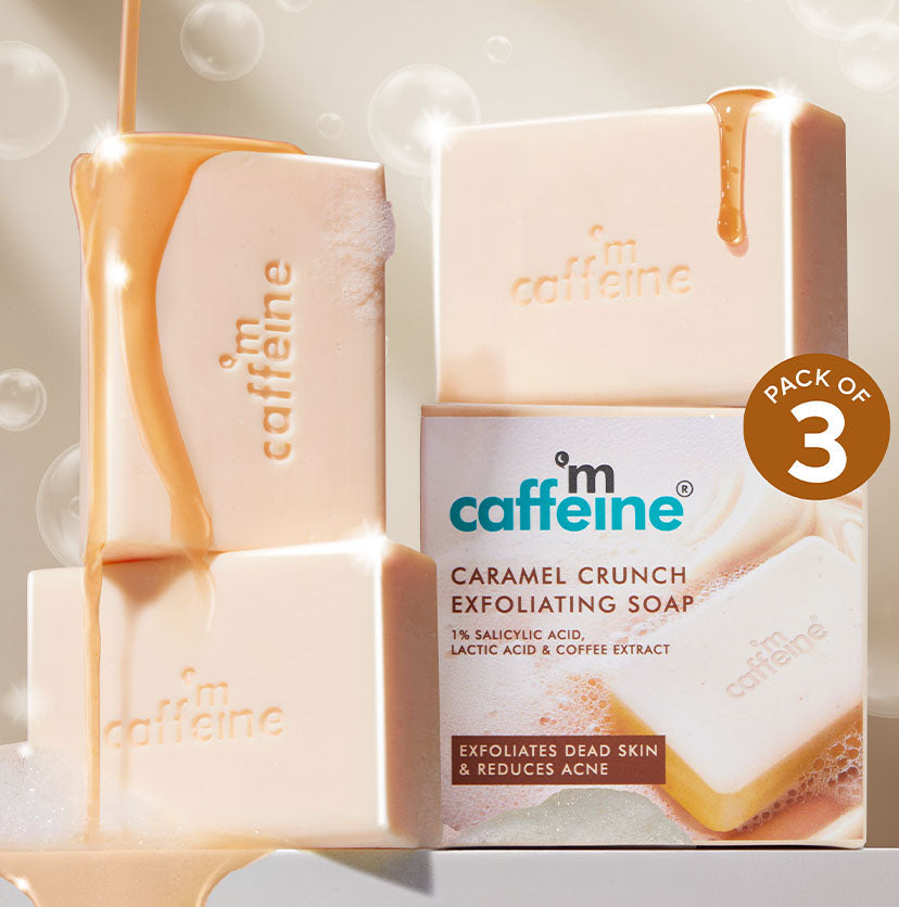 Mcaffeine 1% Salicylic & Lactic Acid Caramel Crunch Soap - 300g (3x100g)
