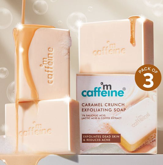 Mcaffeine 1% Salicylic & Lactic Acid Caramel Crunch Soap - 300g (3x100g)