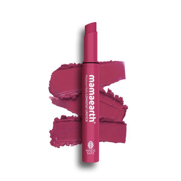 Mamaearth Moisture Matte Longstay Lipstick with Avocado Oil & Vitamin E (Pink Lemonade)