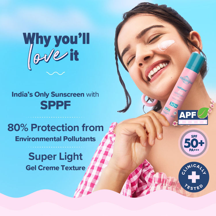 Aqualogica Radiance+ Dewy Sunscreen In-Vivo Tested with Watermelon & Niacinamide with SPF 50 & PA++++ - 50g