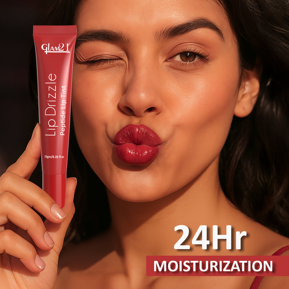 Glam21 Lip Drizzle Peptide Lip Tint (04 Caramel Toffee)