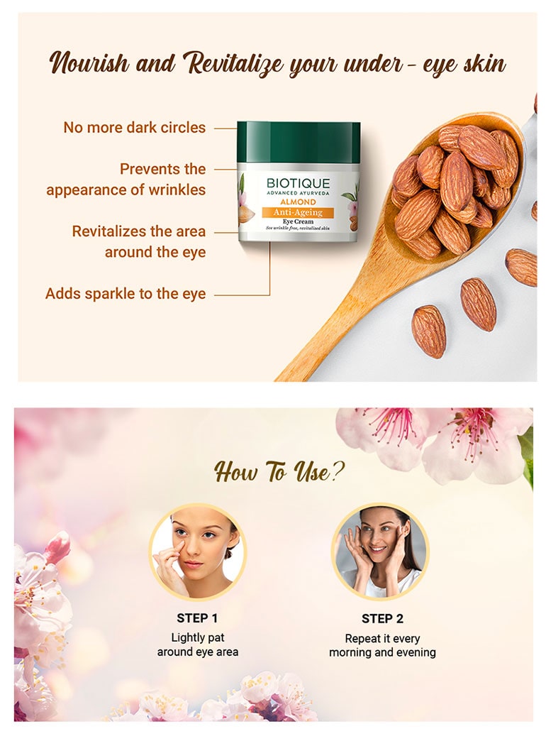 Biotique Almond anti-ageing eye cream 15g