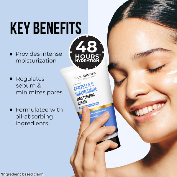Dr. Sheth's Centella & Niacinamide Moisturizing Cream - 50g