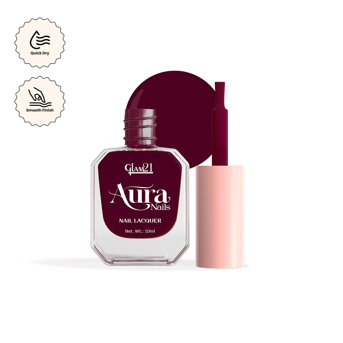 Glam21 Aura - Nail Lacquer (02Bare Maroon)