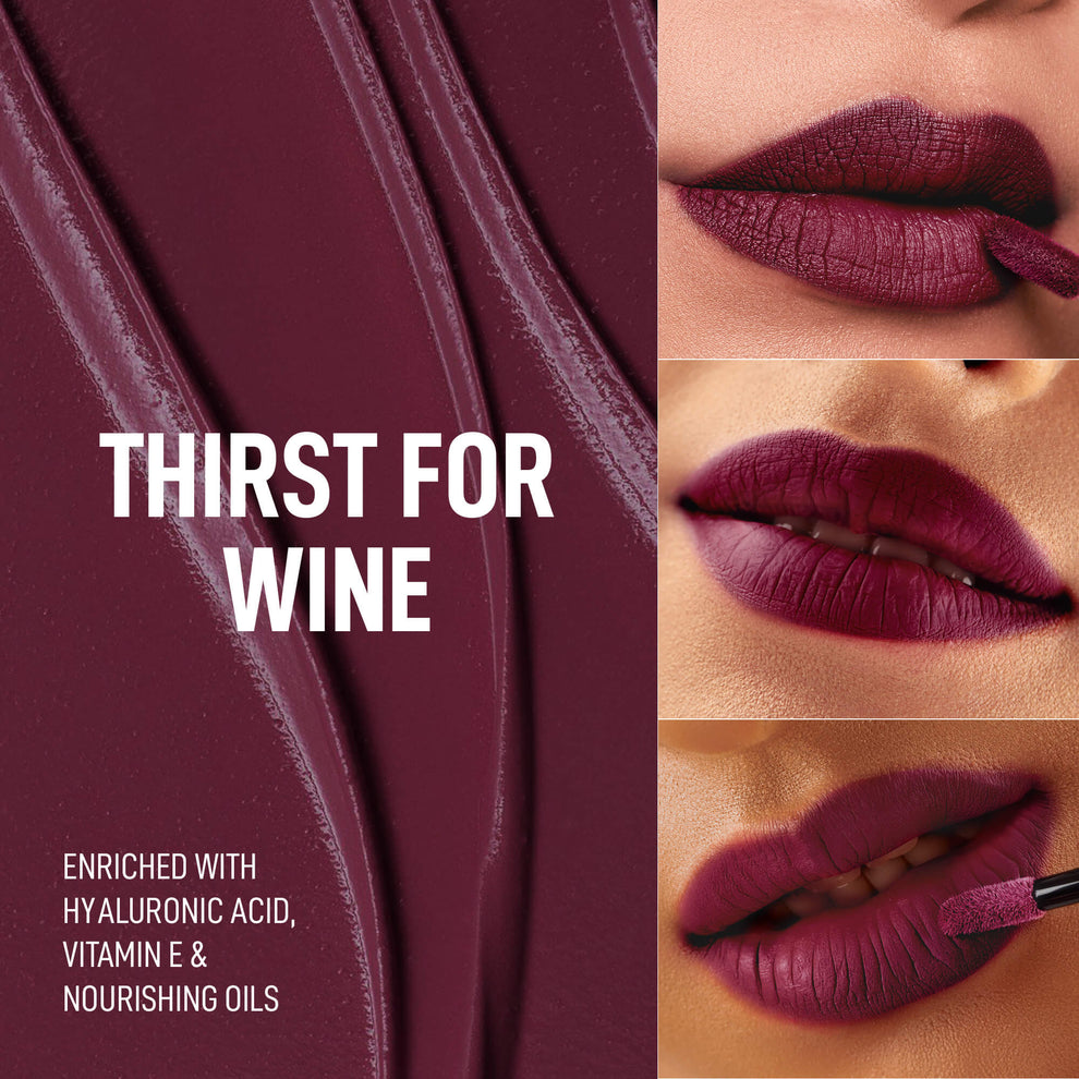 RENEE Stay With Me Matte Liquid Lipstick (05 Thirst of Wine)