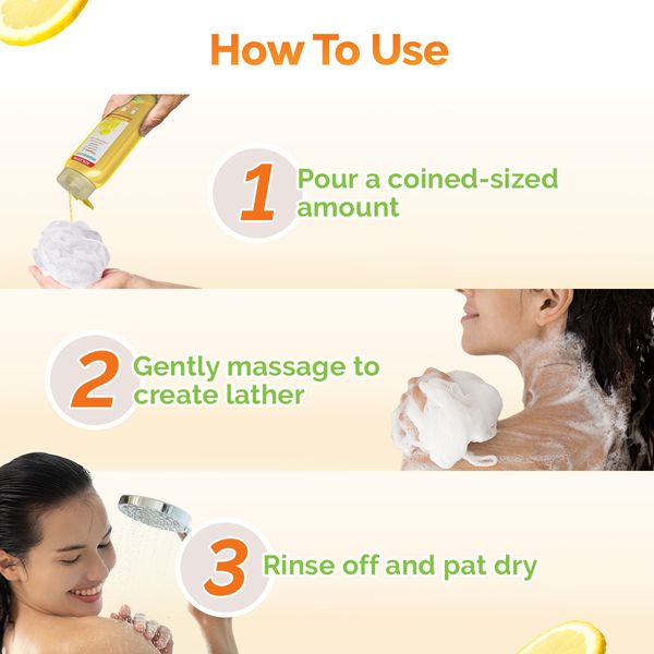 Mamaearth Vitamin C Moisturizing Body Wash with Vitamin C & Refreshing Lemon for Skin Illumination - 275 ml
