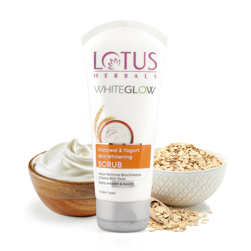 Lotus Herbals WhiteGlow Skin Brightening Oatmeal & Yogurt Scrub 100g